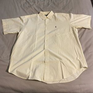 Ralph Lauren yellow short sleeve button down Large